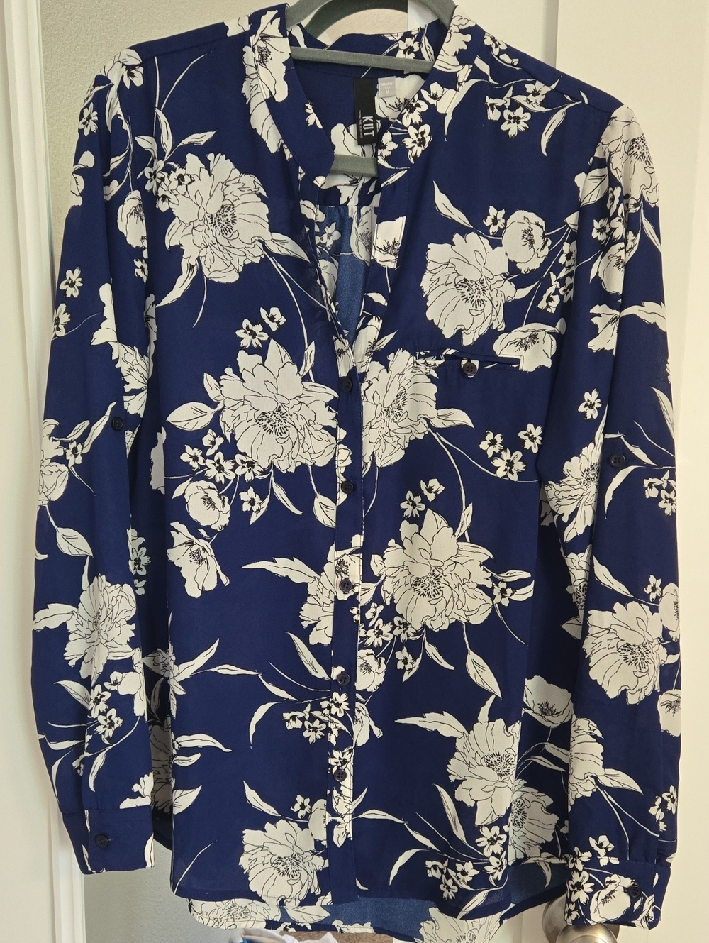 Kut From The Kloth Floral Blouse, Size: Medium
